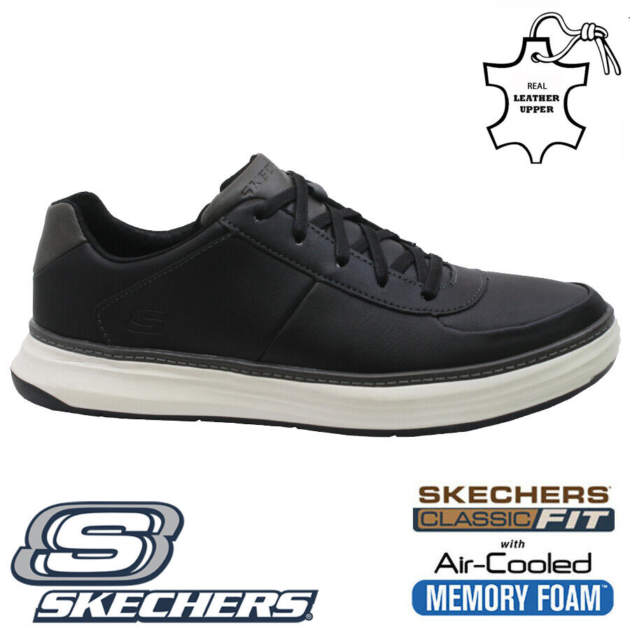 skechers leather memory foam